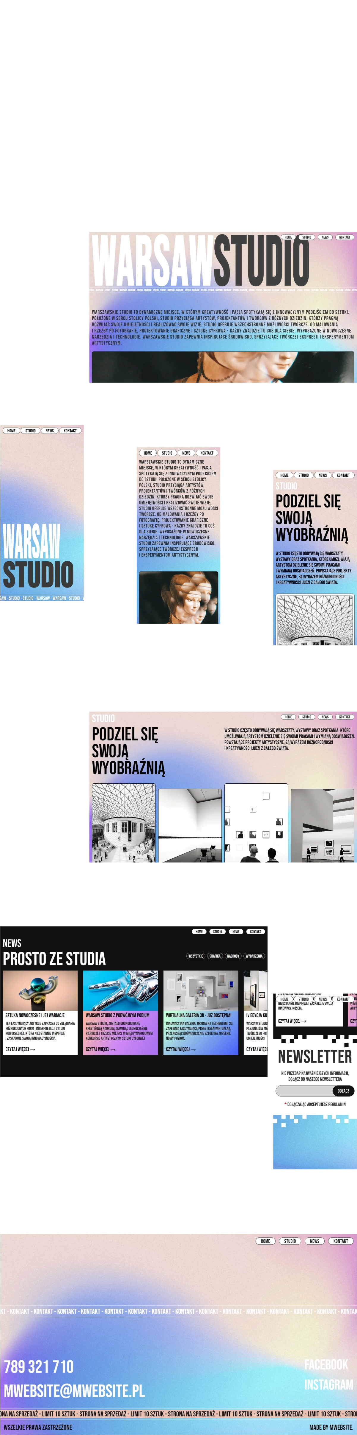 Projekt graficzny strony Warsaw Studio